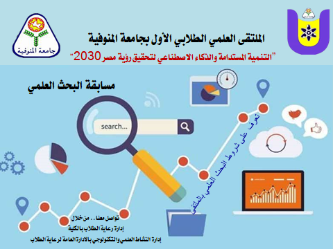  أكبر ملتقى طلابي بجامعة المنوفية تحت رعاية السيد أ.د/ رئيس الجامعة والسيد أ.د/ نائب رئيس الجامعة لشئون التعليم والطلاب