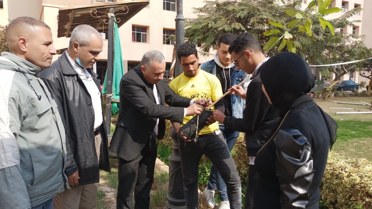 The Community Service and Environmental Development Sector at the Faculty of Home Economics, Menoufia University, organized the Fruitful Tree Initiative 
