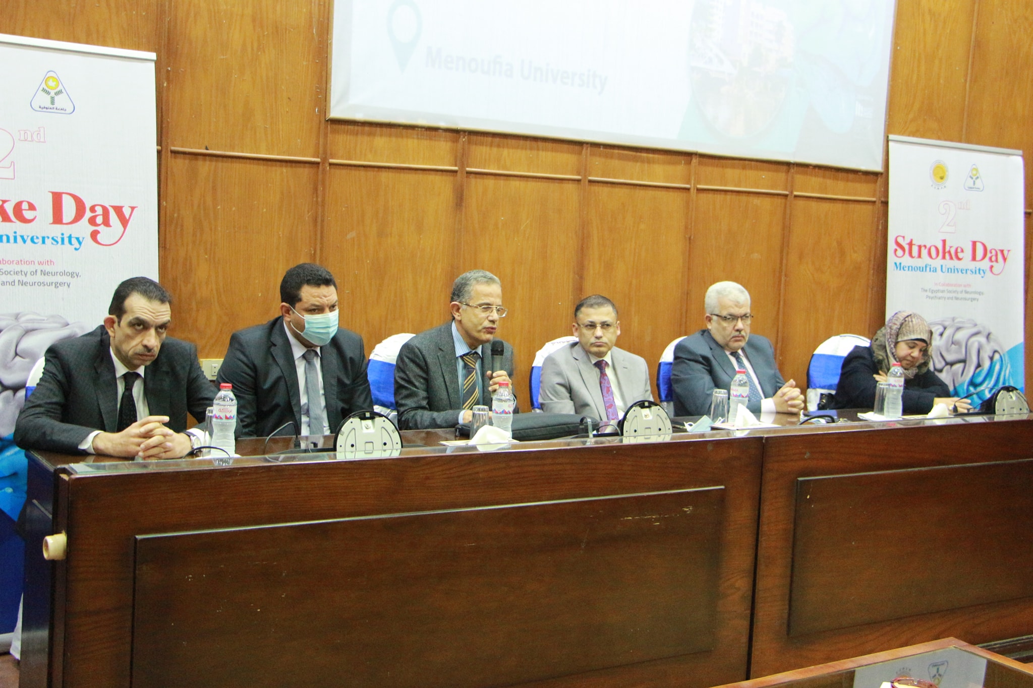 The Dean of the College inaugurates the activities of the second scientific day on stroke in Menoufia Medicine