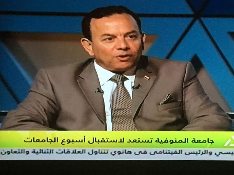 رئيس الجامعة في لقاء علي قناة النيل للأخبار