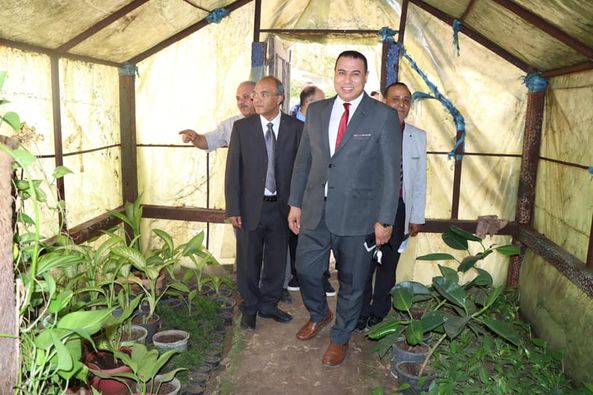 The Environmental Excellence Committee at Menoufia University tours the faculties of health sciences, engineering, electronic engineering and education