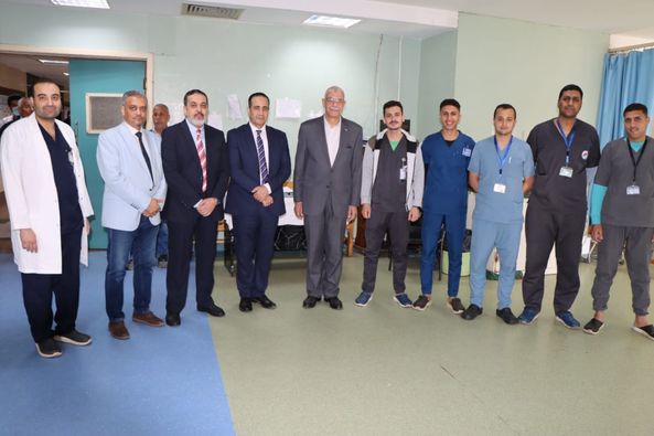 The President of Menoufia University inspects the National Liver Institute and congratulates the medical teams and workers on Eid Al-Fitr