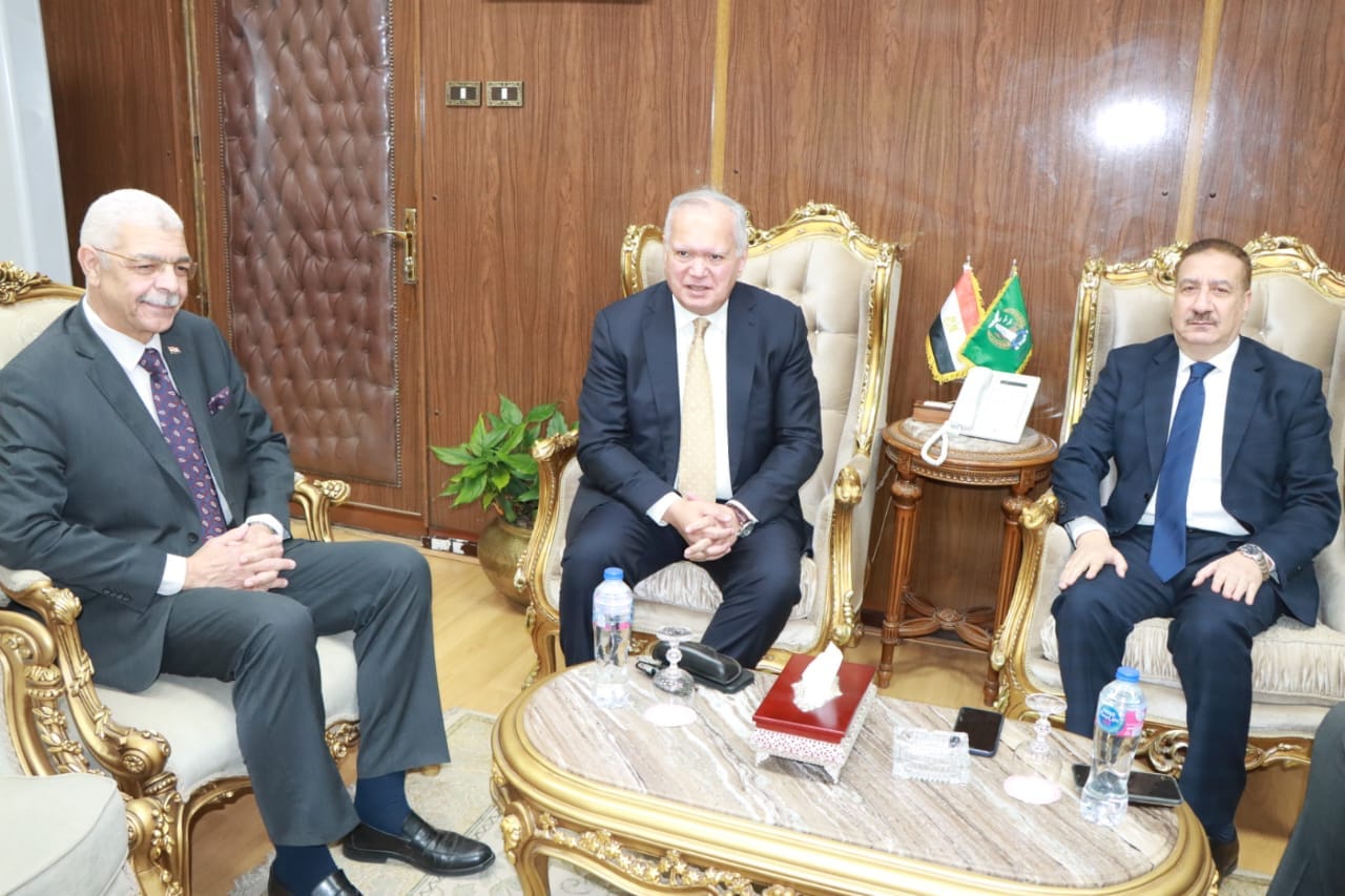 The President of Menoufia University witnesses the reception of the former Minister of Foreign Affairs of Egypt and the President of the Egyptian Council for Foreign Affairs