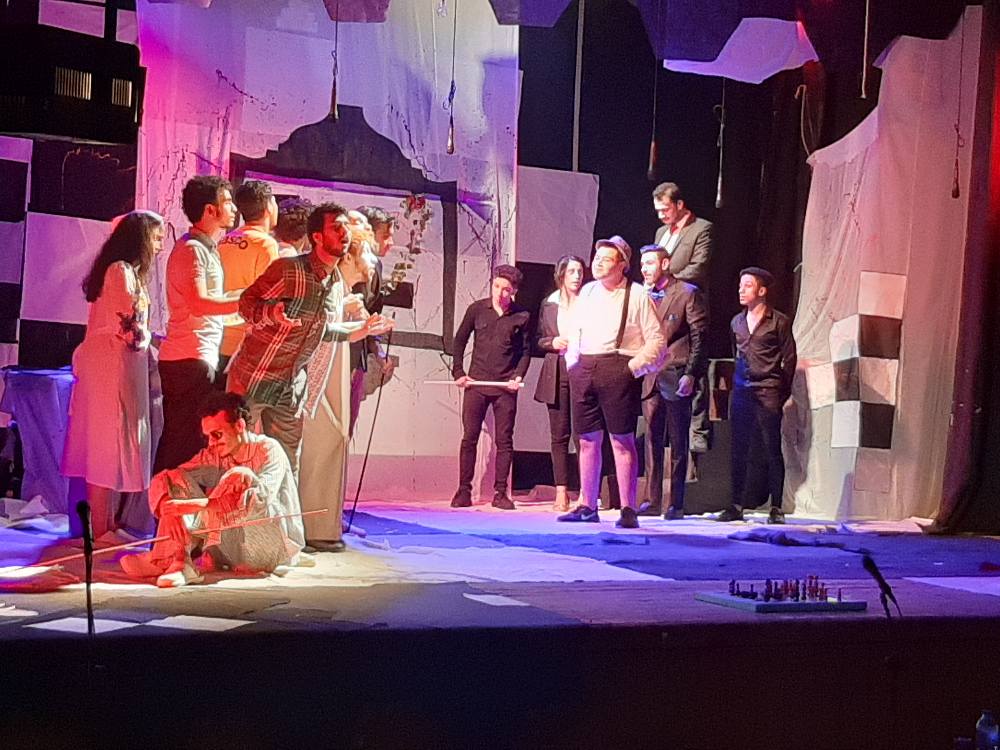 Theatrical team of Menoufia Commerce excels in its artistic show " White or Black" within the activities of the University Festival for Theater Shows