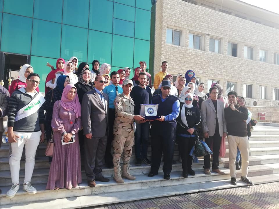 A delegation from Menoufia  University on a visit to Port Said Navy Base