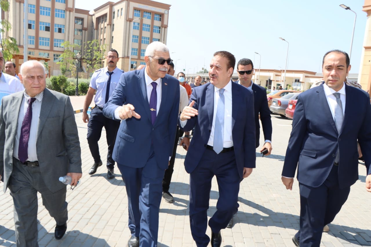 The President of Menoufia University receives the Governor of Menoufia National University and inspects workflow