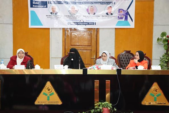 43 lectures and research discussed by the ninth and third international scientific conference by default of the Menoufia College of Nursing