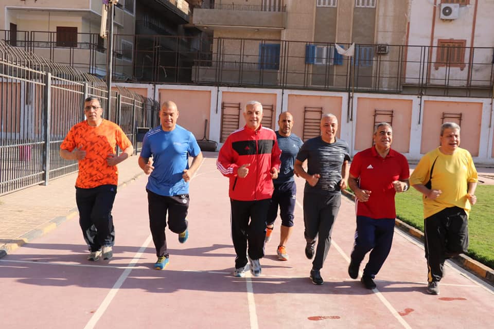 متابعة لمبادرة رئيس جامعة المنوفية لممارسة الرياضة قبل ساعات العمل