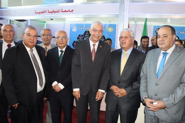 The President of Menoufia University participates in the opening of the Education Day News exhibition