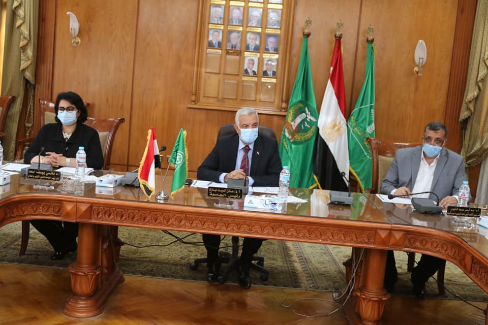 لجنة منشآت جامعة المنوفية تتابع أعمالها برئاسة مبارك