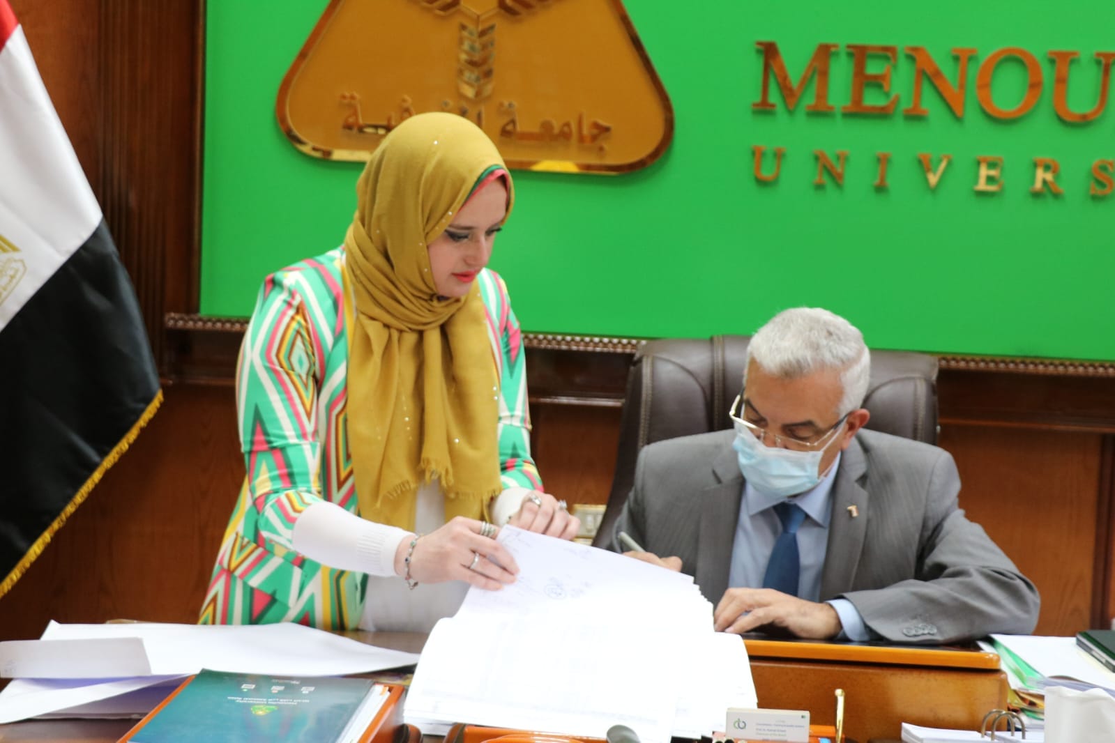 The President of Menoufia University approves the result of dentistry