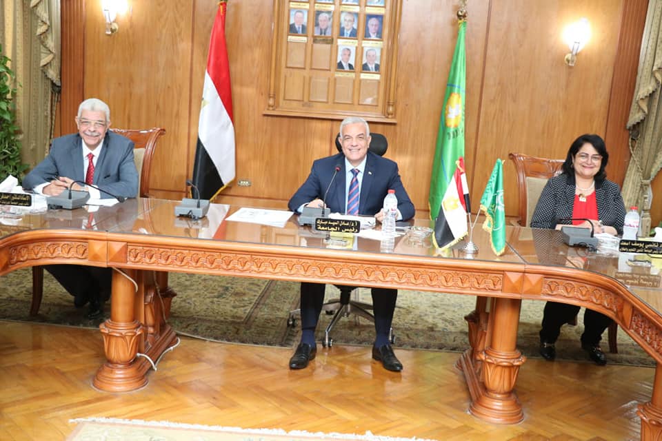 The President of Menoufia University follows up the work of university facilities August 2022