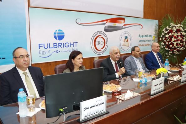 “El-Kased” witnesses the introductory meeting for the Fulbright Egypt Scholarship Programs at Menoufia University