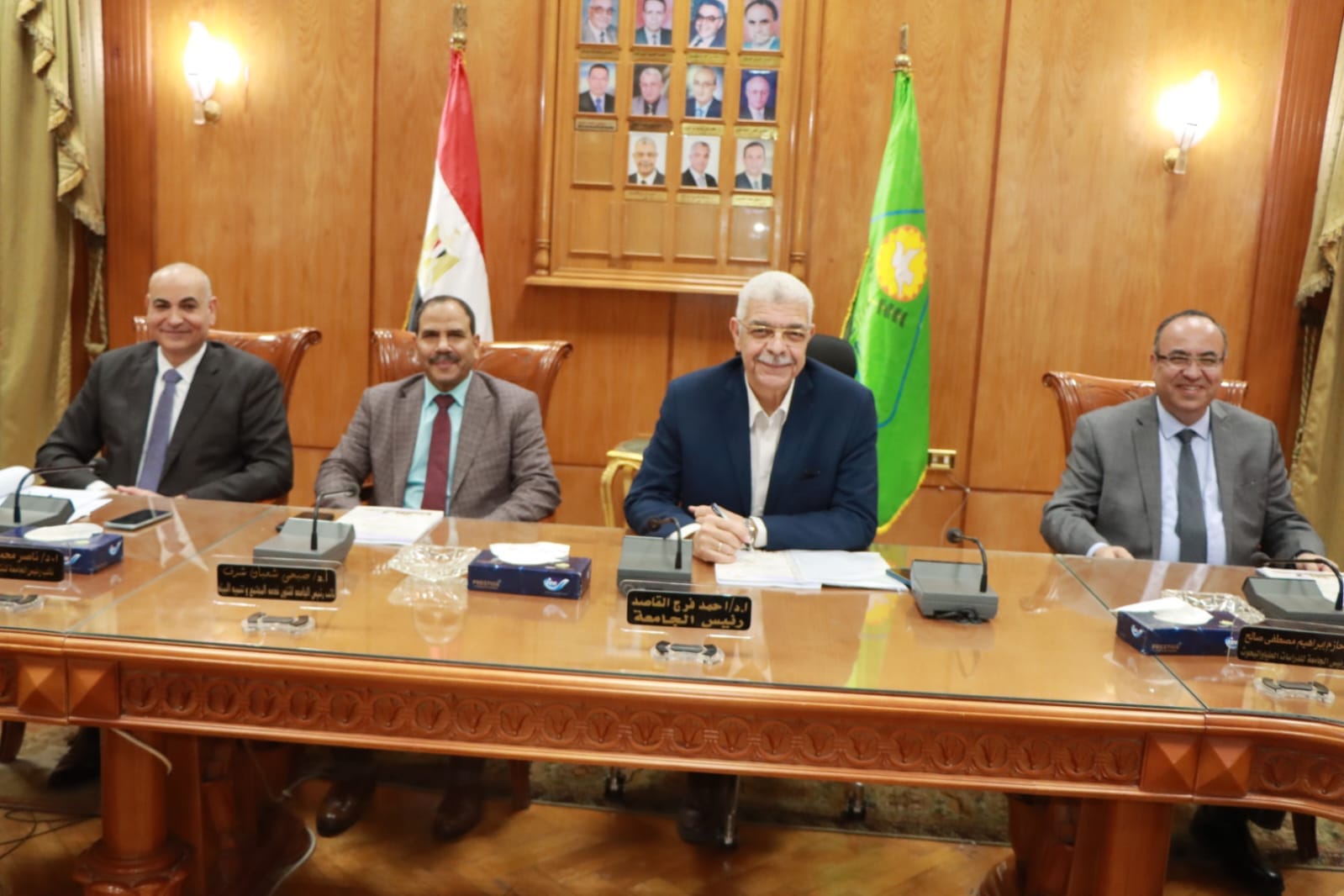 The President of Menoufia University chairs the requirements committee and discusses the five-year plan for appointing teaching assistants
