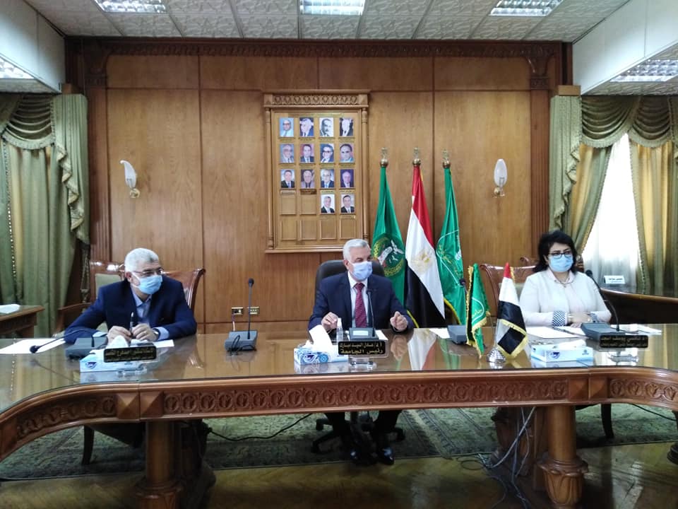 President of Menoufia University follows up the acts of the University Facilities Committee.