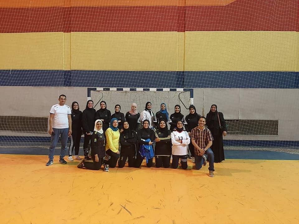 Menoufia University Handball  Female team beat  the Higher Education Team.