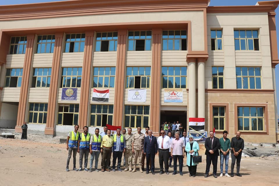 Mubarak follows up the construction works of Al-Menoufia National University in Toukh Tanbesha