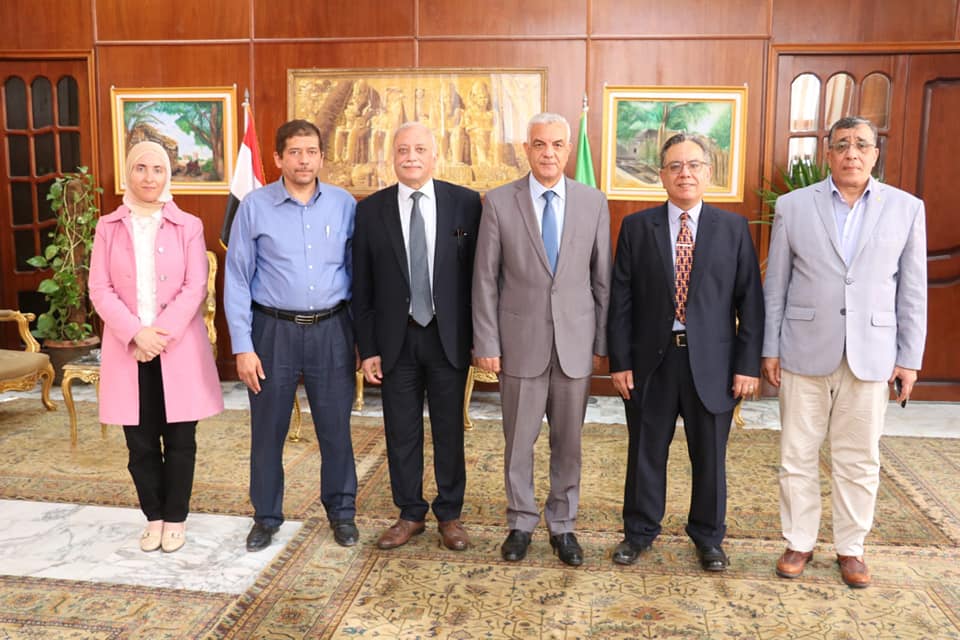 Mubarak receives a delegation of the Veterinary Studies Sector Committee to evaluate the performance of the Faculty of Veterinary Medicine, Menoufia University