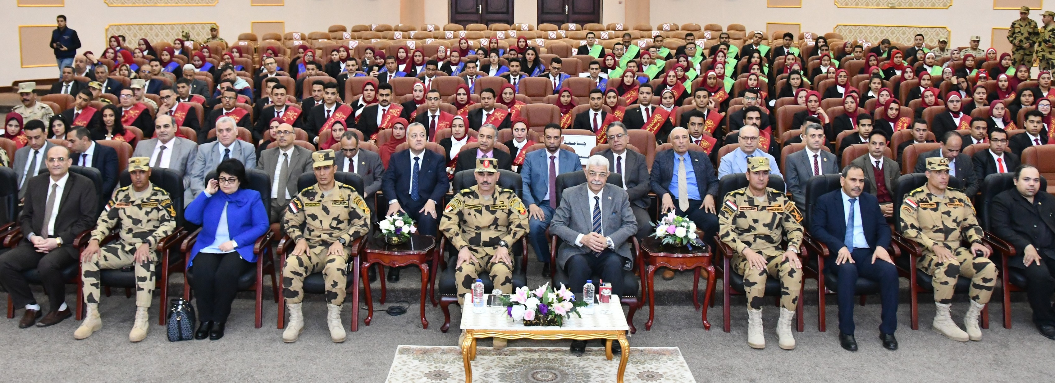 Major General Staff Muhammad Abul Fotouh Jaballah, Commander of the Thunderbolt Forces, receives Dr. Ahmed El-Kased, President of Menoufia University