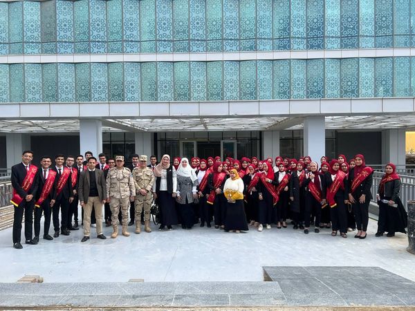 Menoufia University students visit the new National Cancer Institute 500/500 in Sheikh Zayed