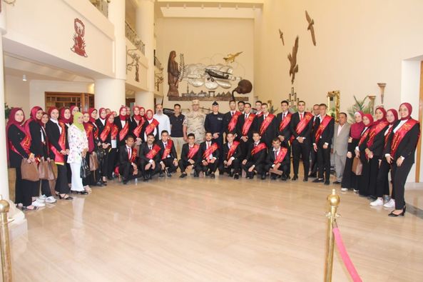 A delegation of Menoufia University students visited the Air Force College