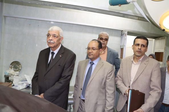 رئيس جامعة المنوفية يتفقد مستشفي الإدارة العامة للشئون الطبية 